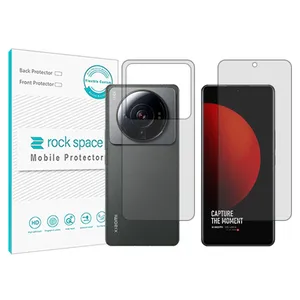 Rockspace transparent screen protector HyGEL model suitable for Xiaomi 12S Ultra mobile phone along with the back of the phone