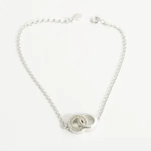 دستبند نقره زنانه طرح دایره مدل SN1122