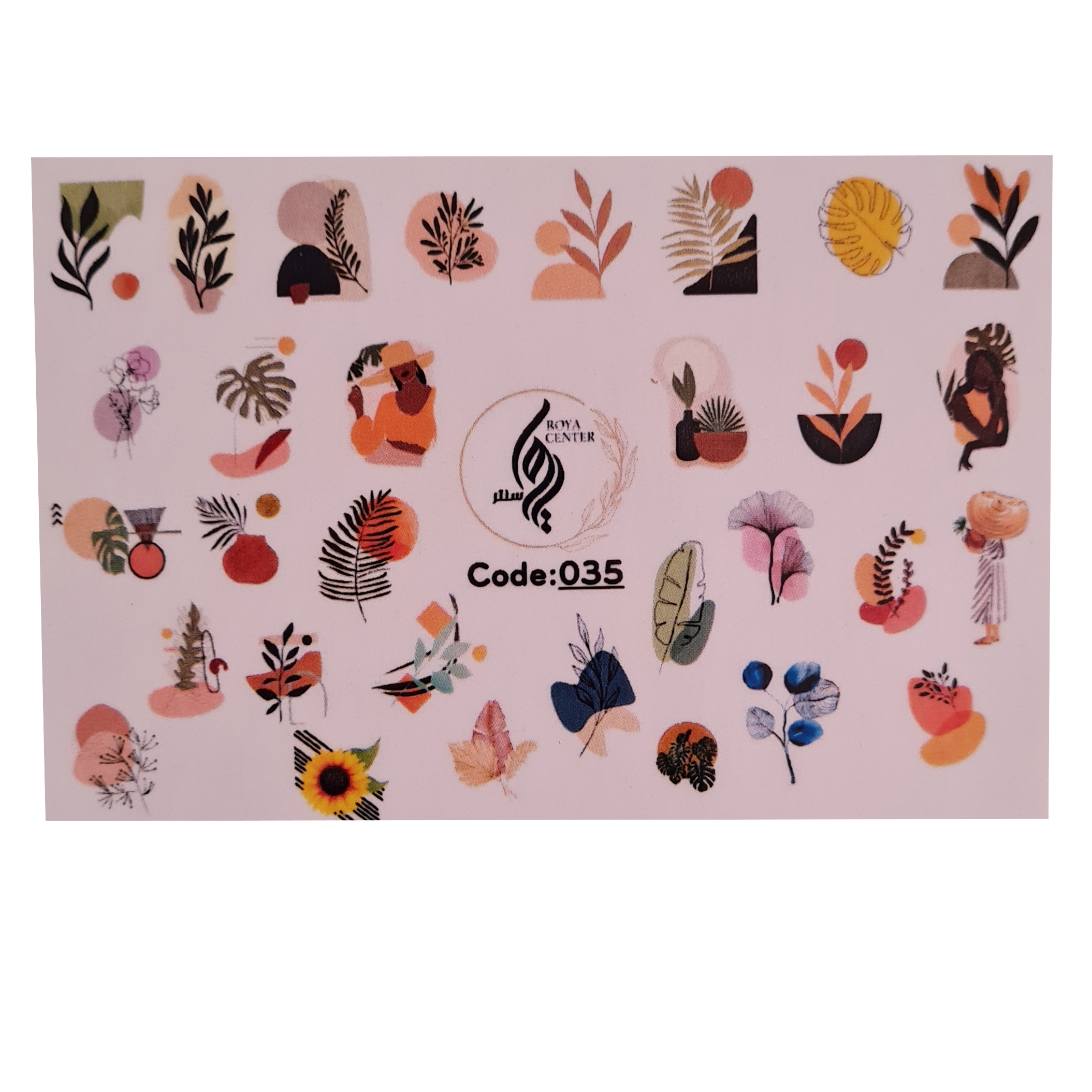 برچسب لنز ناخن مدل 035