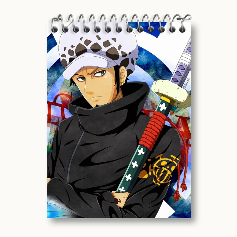 دفتر یادداشت 50 برگ خندالو مدل ترافلگر انیمه وان پیس One Piece کد 17261