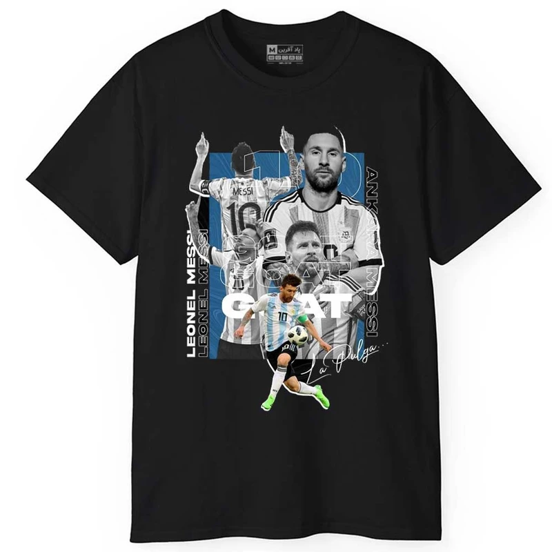 تی‌شرت آستین کوتاه مردانه پاد آفرین مدل مسی کد 1744