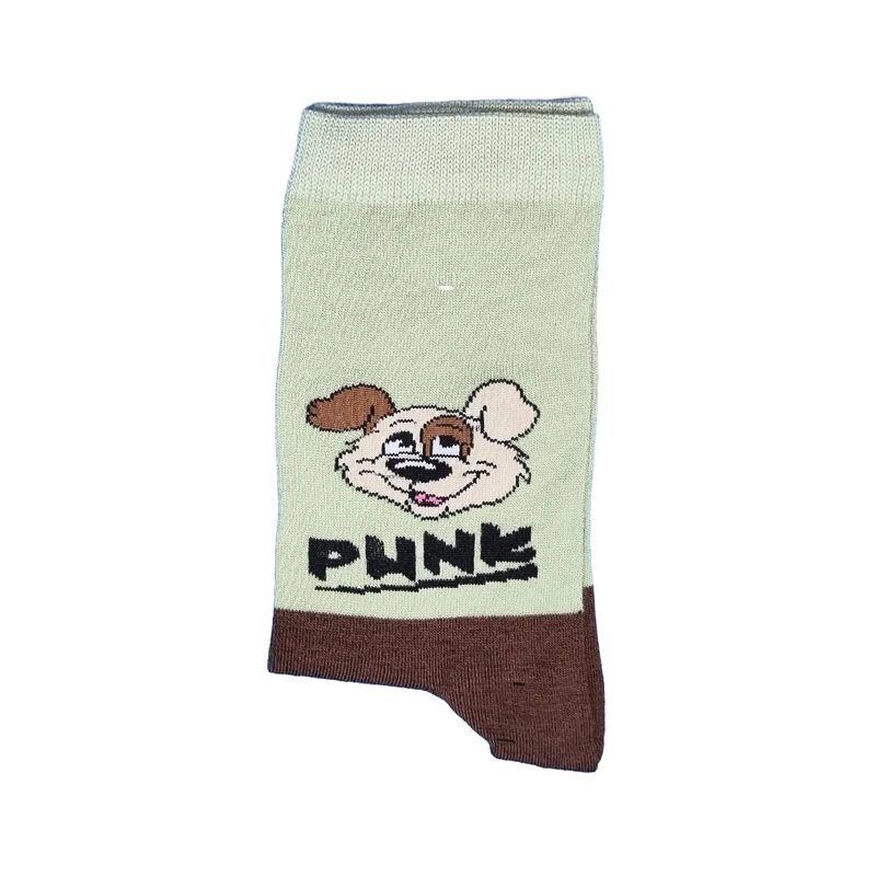 جوراب ساق بلند زنانه مدل سگ بامزه