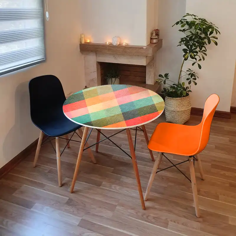 میز ناهارخوری مدل گرد طرح مینیمال کد GLD-14