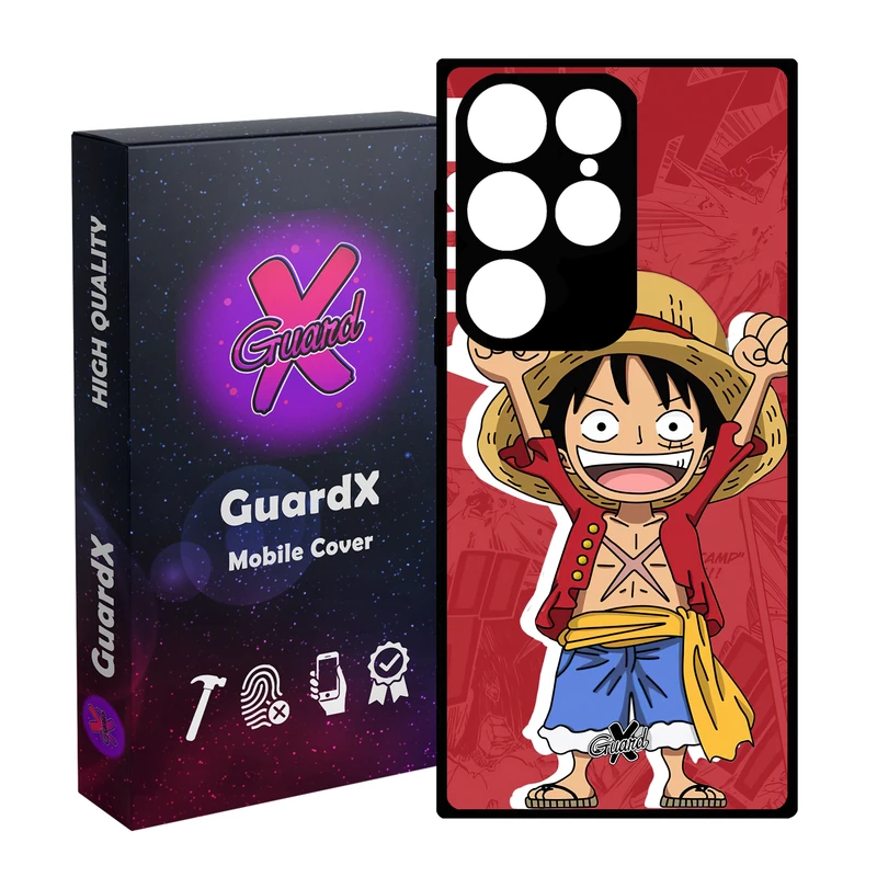 کاور گارد ایکس طرح One Piece Luffy Anime مدل Glass10470 مناسب برای گوشی موبایل سامسونگ Galaxy S24 Ultra