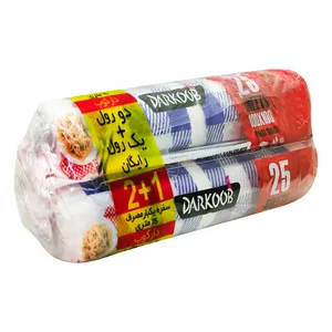 سفره یکبار مصرف دارکوب رول 25 متری مدل DAR_25AJORabi بسته 3 عددِی