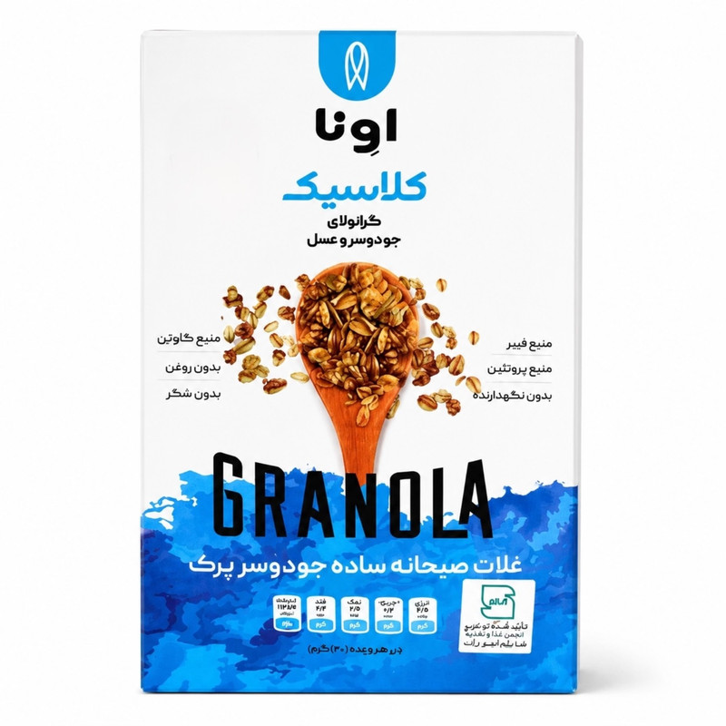 گرانولا کلاسیک جودوسر و عسل اونا - 650 گرم