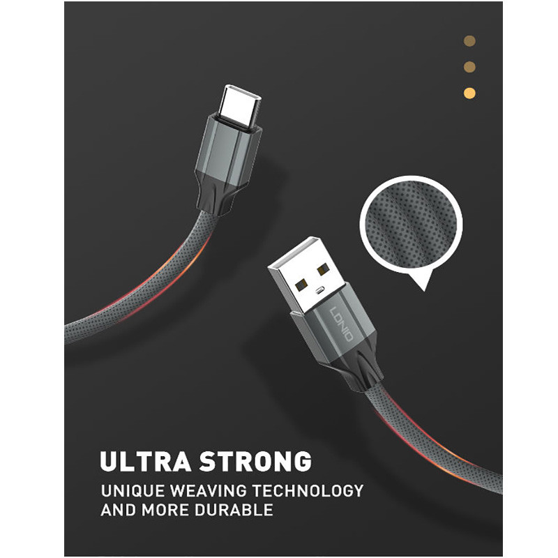 کابل تبدیل USB به microUSB الدینیو مدل LS441  طول 1 متر