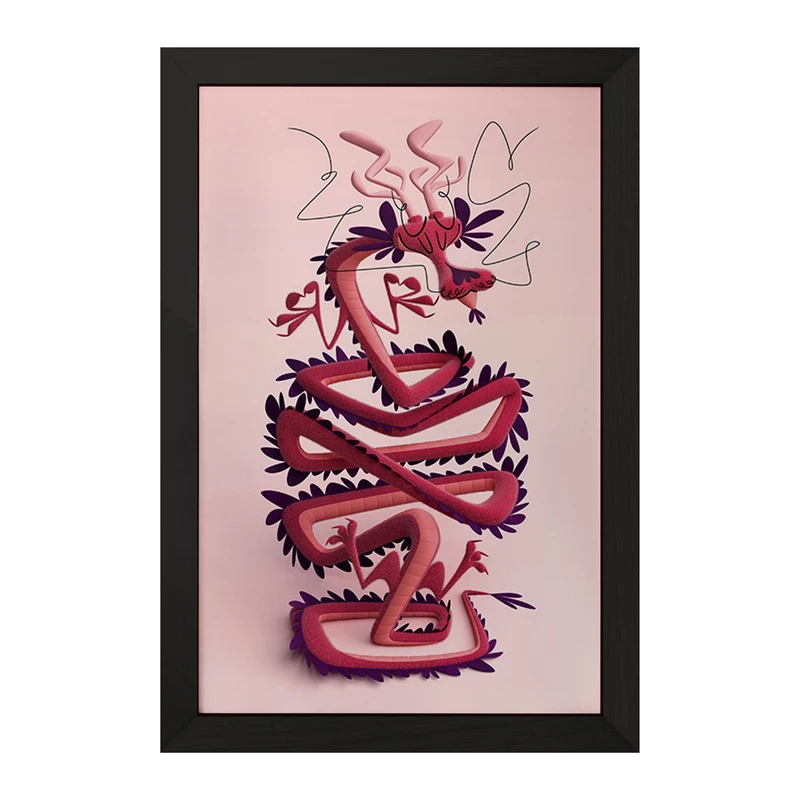 تابلو خندالو مدل اژدها کد F113