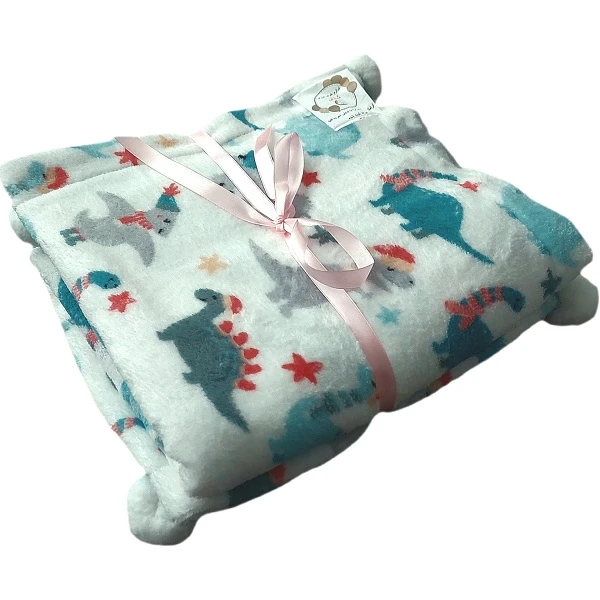 پتو نوزادی شایلی مدل دایناسور کوچولو سایز 80x90 سانتی متر