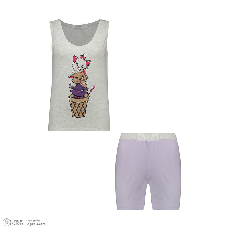 ست تاپ و شلوارک زنانه لوینت  مدل آریستو کت