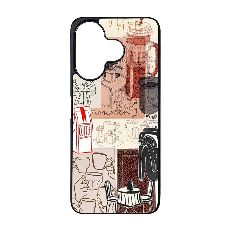 کاور گالری وبفر طرح قهوه مناسب برای گوشی موبایل شیائومی redmi 13 4g