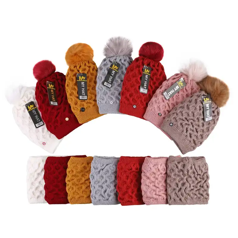 ست کلاه و شالگردن بافتنی مدل داخل خز