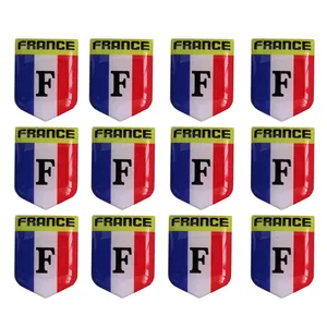 برچسب خودرو طرح فرانسه مجموعه 12 عددی