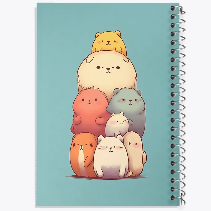 دفتر مشق 50 برگ خندالو طرح حیوانات کیوت کد N3105