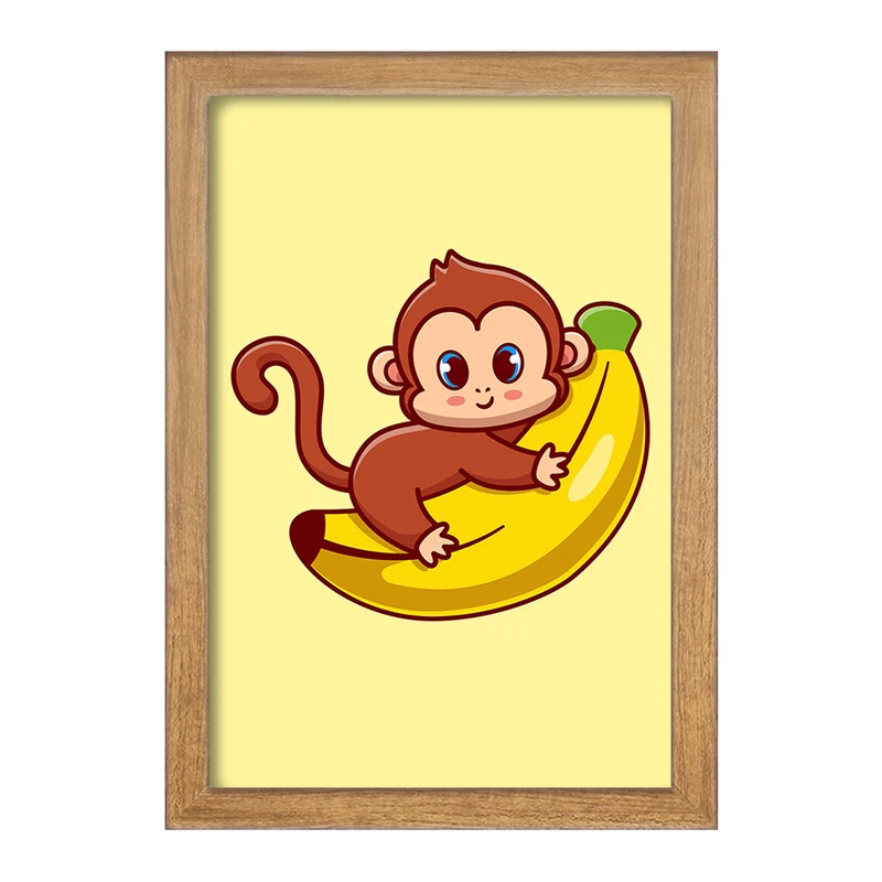 تابلو خندالو مدل حیوانات بامزه میمون کد 25399