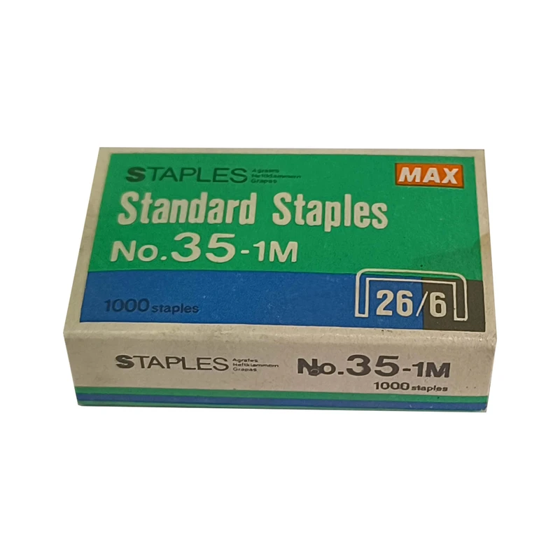 سوزن منگنه مکس کد N0.35-m1 سایز26/6 بسته 1000 عددی