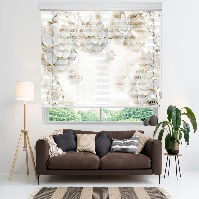 پرده زبرا زیو مدل 3D-1232 سایز 200x200 سانتی متر