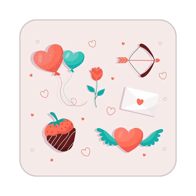 زیر لیوانی کاکتی طرح عاشقانه مدل mp40557