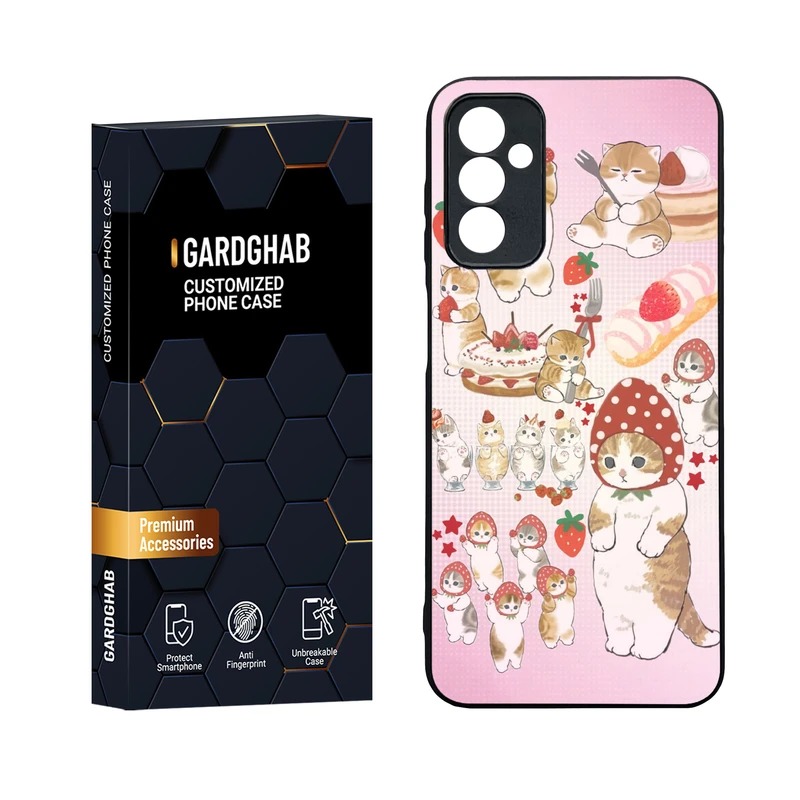 کاور گارد قاب مدل دورژله ای پشت گلس فانتزی مناسب برای گوشی موبایل سامسونگ Galaxy M13 4G