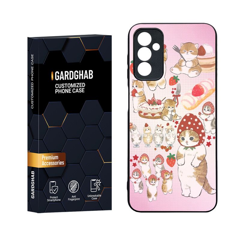 کاور گارد قاب مدل دورژله ای پشت گلس فانتزی مناسب برای گوشی موبایل سامسونگ Galaxy M13 4G