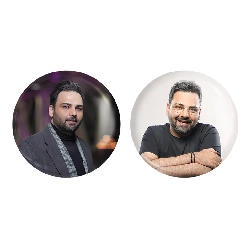 مگنت خندالو مدل احسان علیخانی کد 63726371 مجموعه 2 عددی