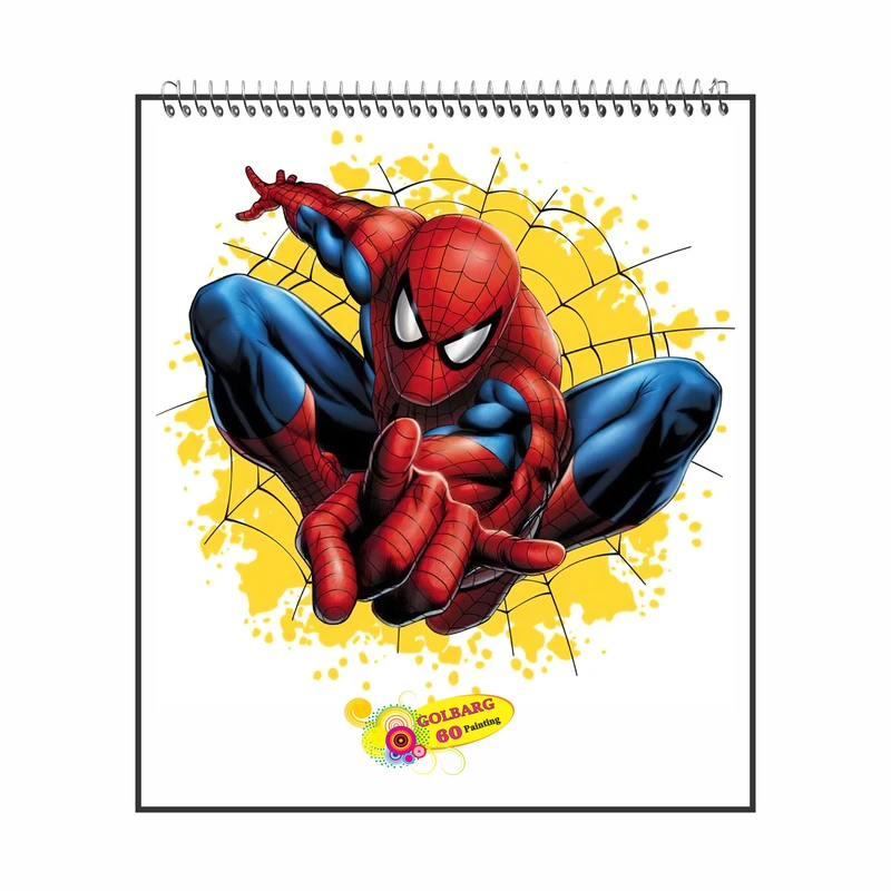 دفتر نقاشی 60 برگ گلبرگ مدل مرد عنکبوتی کد 1459