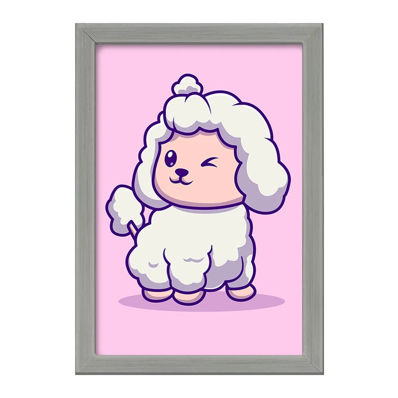 تابلو خندالو طرح حیوانات بامزه گوسفند کد 29675