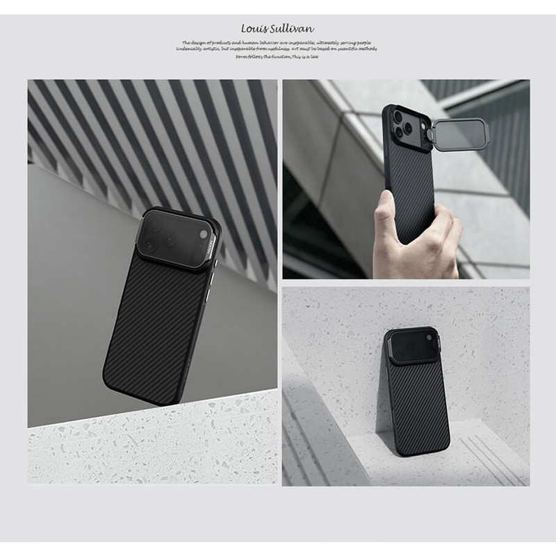 کاور نیلکین مدل CarboProp Magnetic MagSafe Transparent Lens مناسب برای گوشی موبایل اپل iPhone 17 Pro