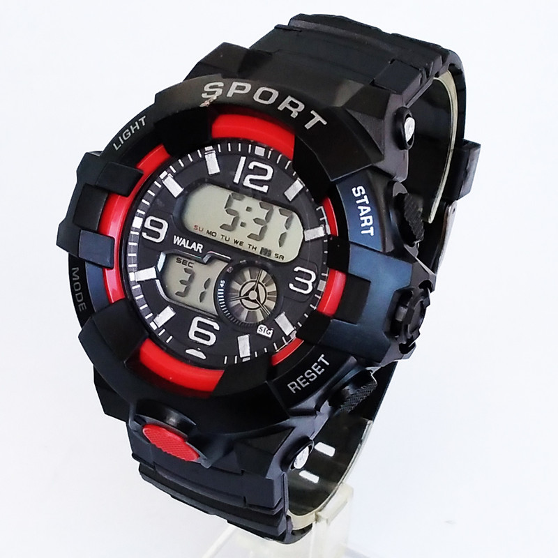 ساعت مچی دیجیتال پسرانه مدل اسپرت ضدآبSPORT کرنومتردار چراغدار ورزشی کد WAL52 ساعت مچی دیجیتال پسرانه مدل اسپرت ضدآبSPORT کرنومتردار چراغدار ورزشی کد WAL52