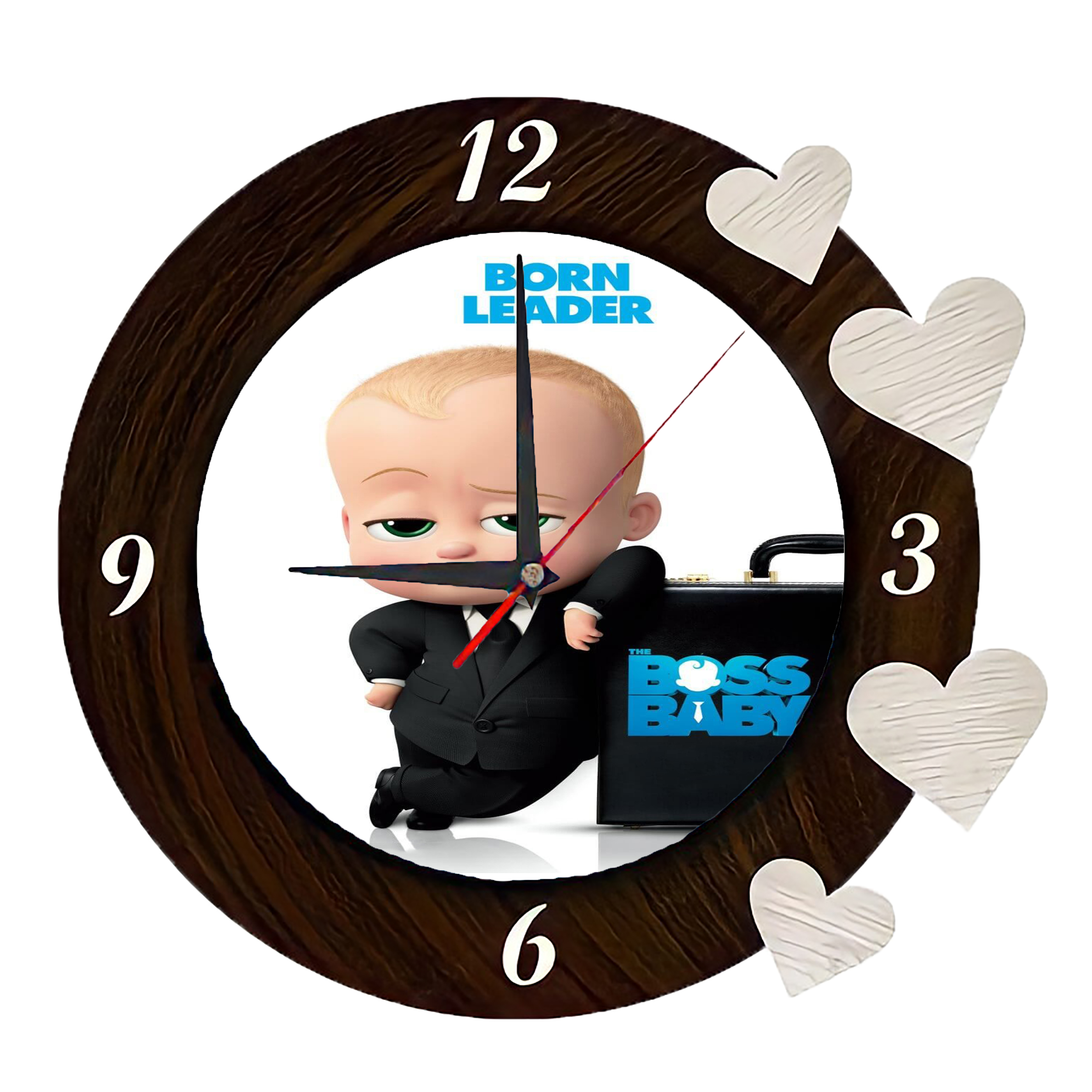 ساعت دیواری کودک مدل بچه رئیس کد 034