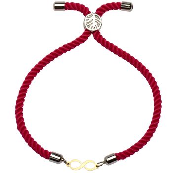 دستبند طلا 18 عیار زنانه کرابو طرح بینهایت مدل Kr1538
