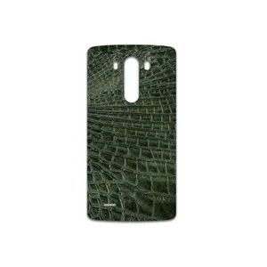 MAHOOT Green-Crocodile-Leather Cover Sticker for LG G3