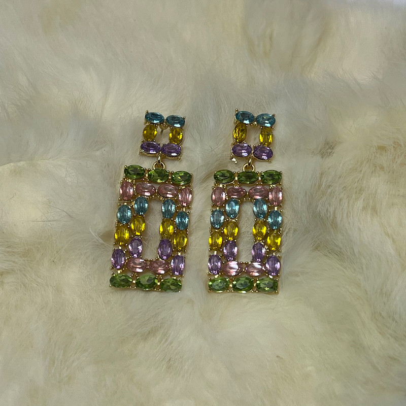 گوشواره زنانه مدل مستطیل