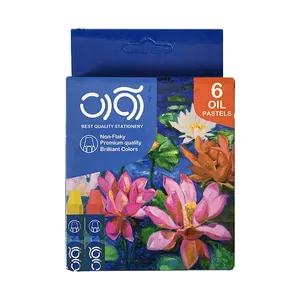 مداد شمعی 6 رنگ آوات مدل گل