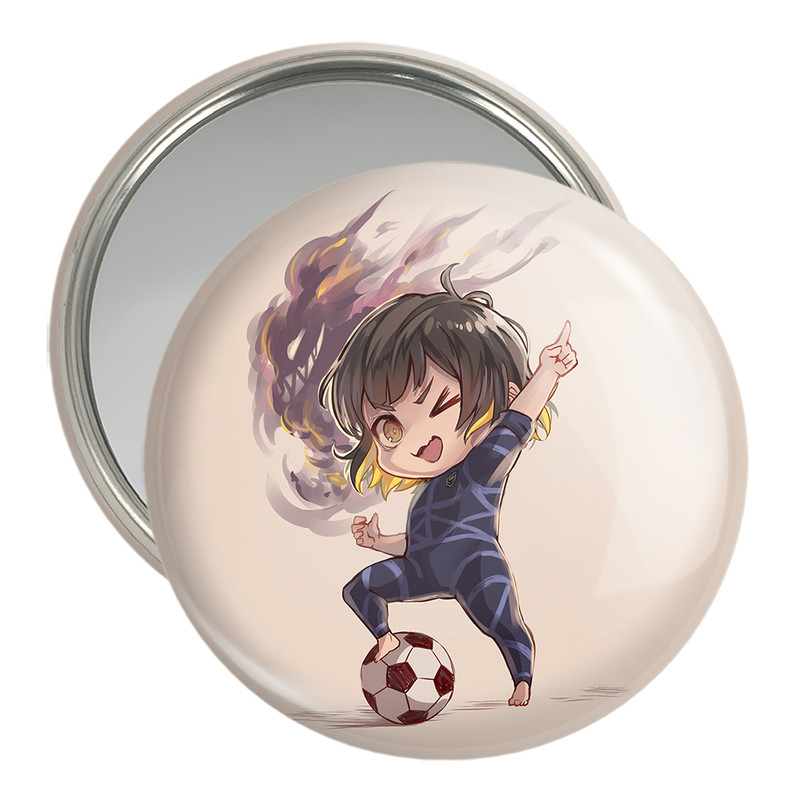 آینه جیبی خندالو مدل مگورو انیمه Blue Lock کد 24391