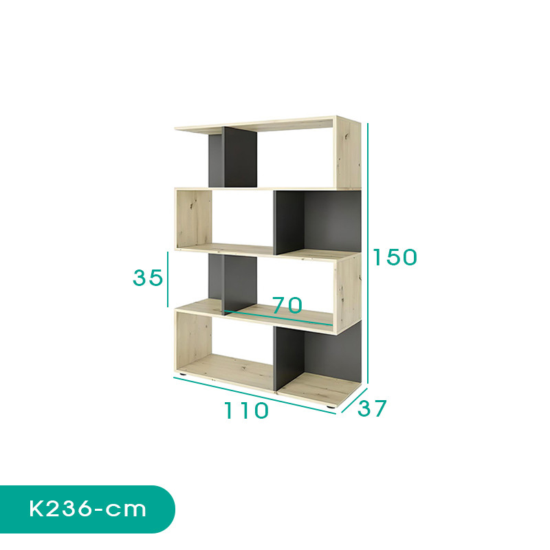 کتابخانه اسمردیس مدل K236 - MDF