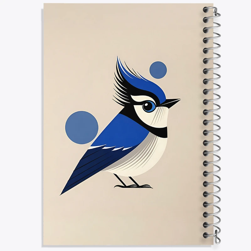دفتر مشق 50 برگ طرح پرنده آبی کد N5121