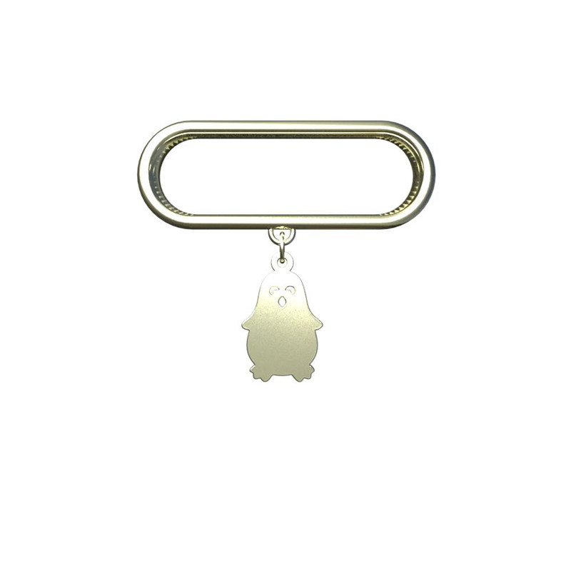 آویز ساعت طلا 18 عیار زنانه مدوپد مدل پنگوئن کد SI1-1064