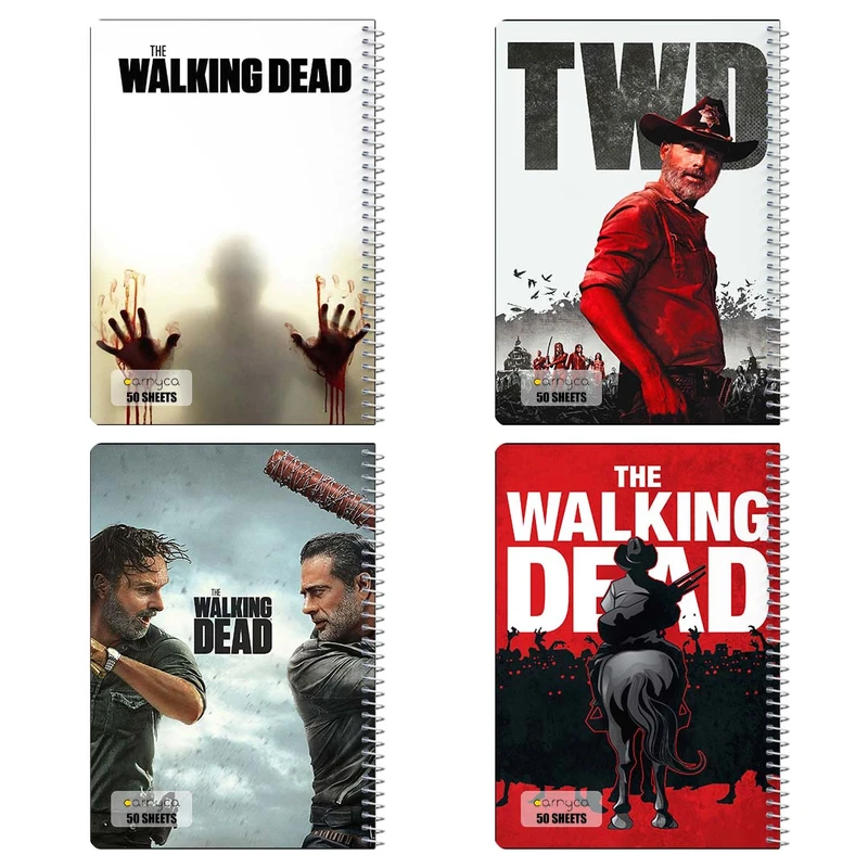 دفتر نقاشي 50 برگ کارنيکا طرح مردگان متحرک The Walking Dead کد 18716 مجموعه 4 عددی