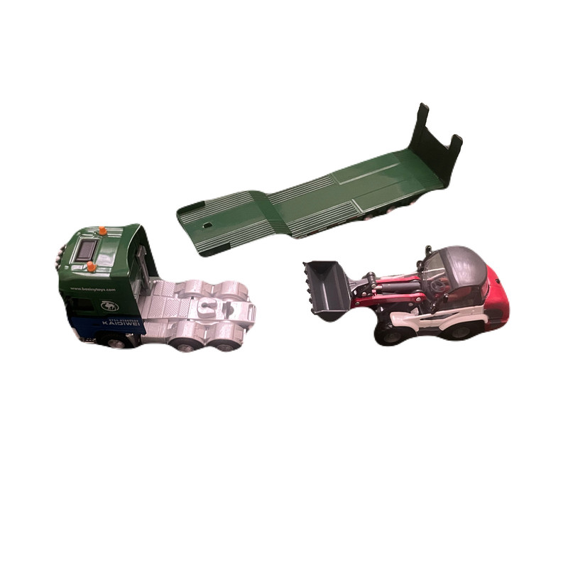 ماشین بازی کایدویی مدل تریلی و لودر کد 625038 مجموعه دو عددی