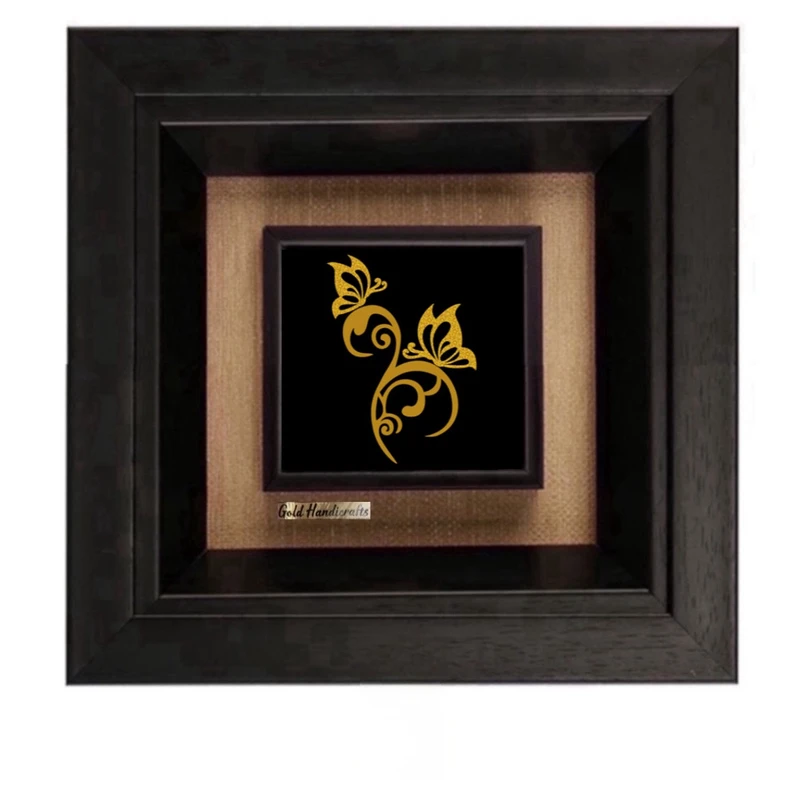 تابلو طلاکوب زرکات طرح دو پروانه مدل F234