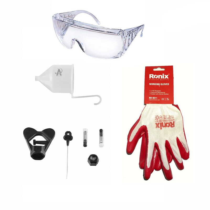 پیستوله برقی رونیکس مدل 1313 به همراه دستکش و عینک محافظ