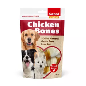تشویقی سگ سانال مدل ویتامینه  chicken bones وزن 80 گرم