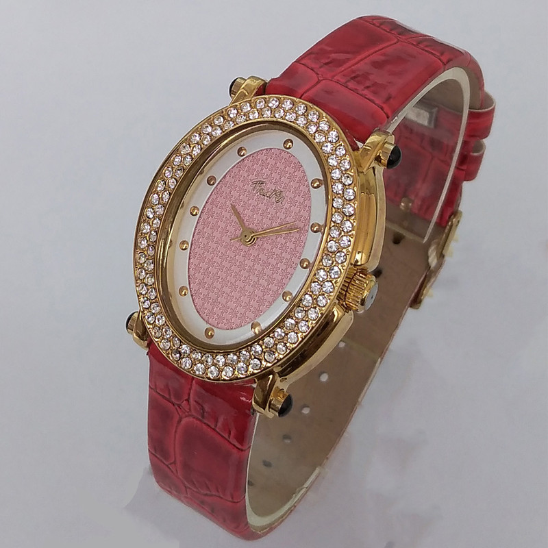 ساعت مچی عقربه ای دخترانه مدل نگین دار کد 238 ساعت مچی عقربه ای دخترانه مدل نگین دار کد 238