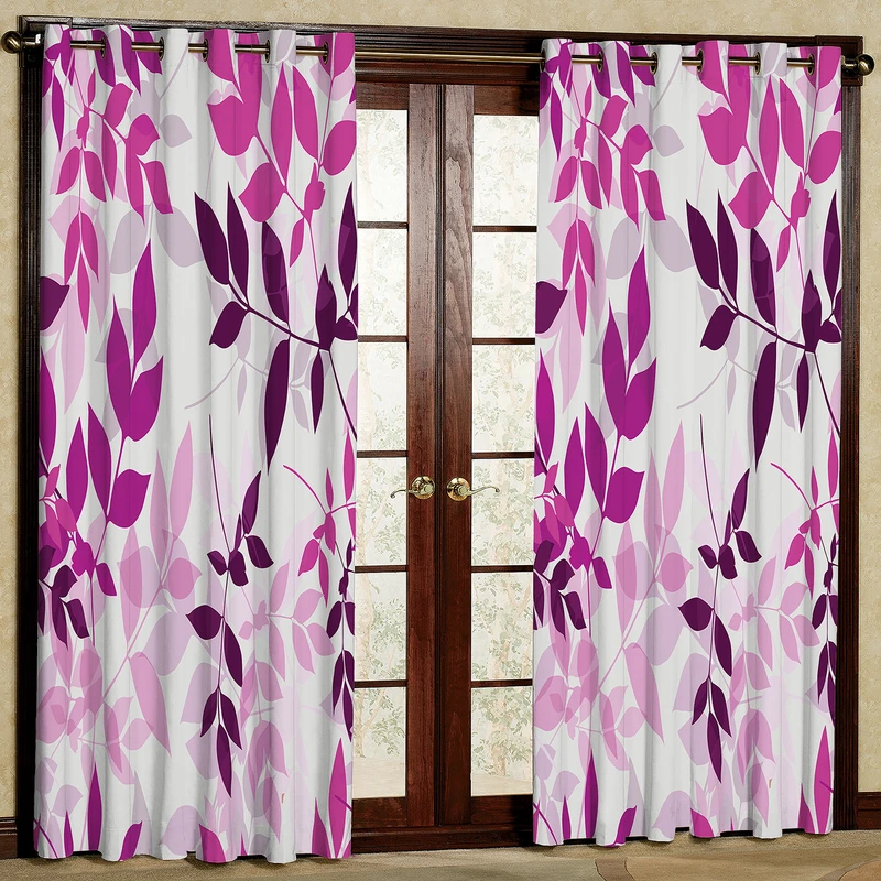 پرده مدل برگ هازان پانچی کد 2192 سایز 140x200 سانتی متر