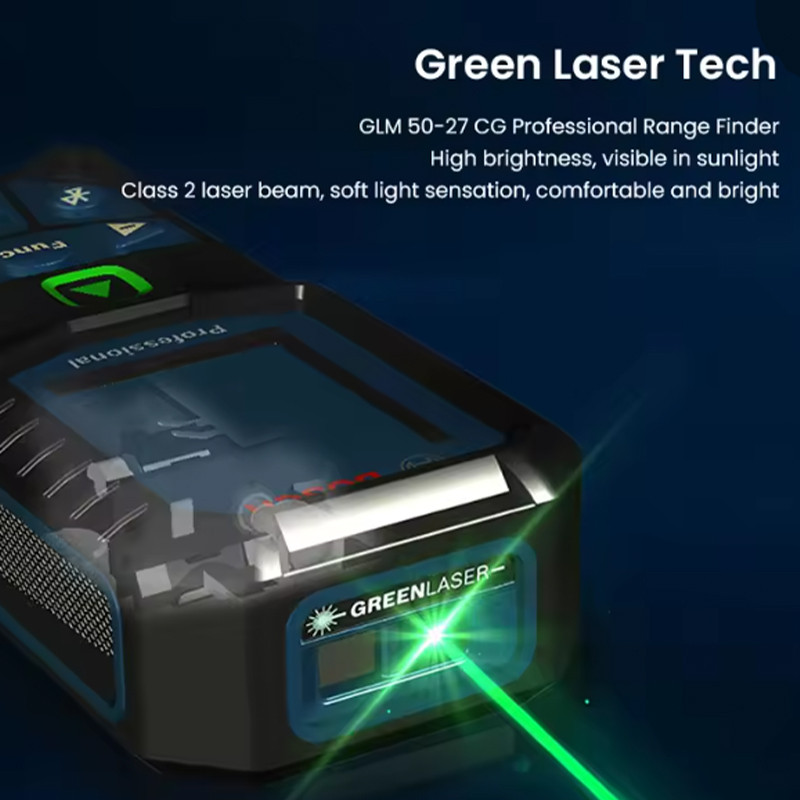 متر لیزری بوش مدل  GLM 50-27 CG Professional Extra Green Glass  برد 50 متر