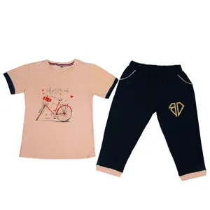 ست تی شرت و شلوارک بچگانه مدل یاقوت