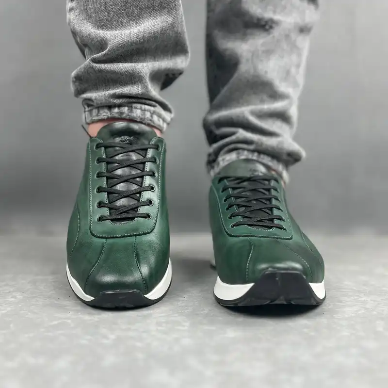 کفش روزمره مردانه مدل چرم آلیسون رنگ سبز