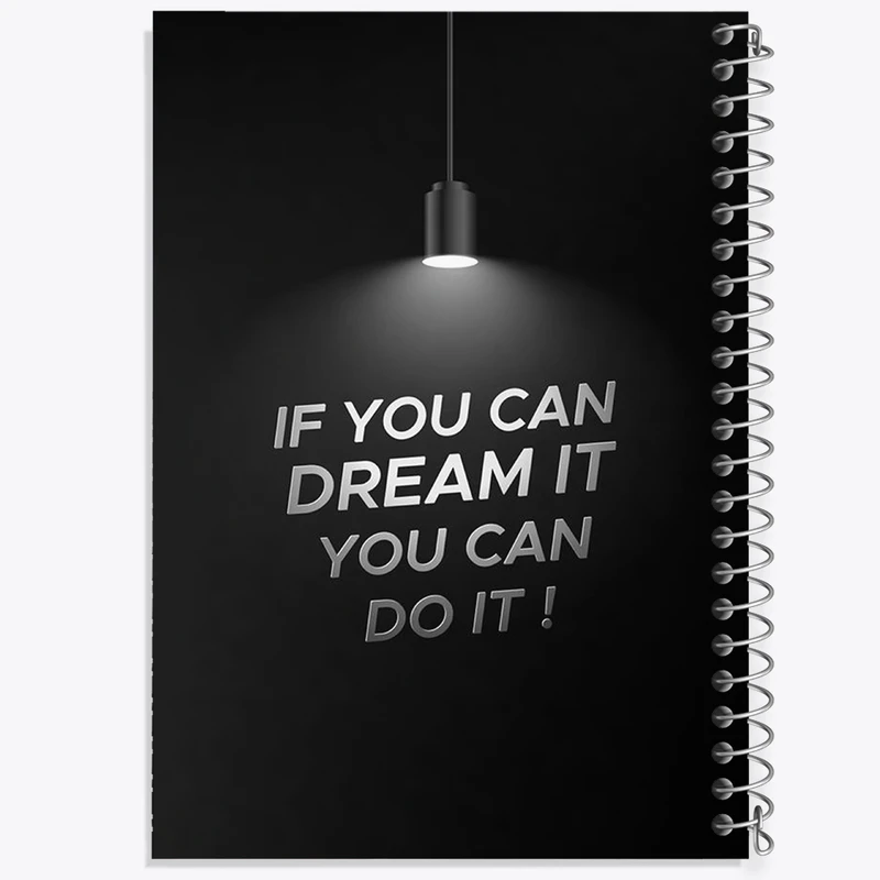 دفتر نقاشی 50 برگ خندالو طرح IF You Can Dream It You Can Do It کد F1202