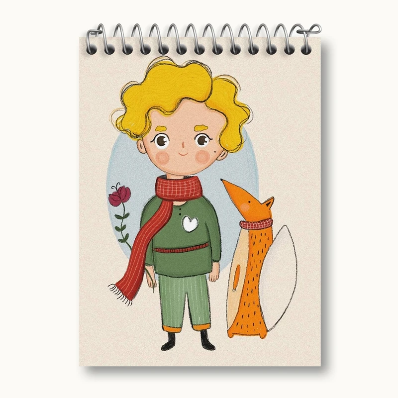 دفتر یادداشت 50 برگ خندالو مدل شازده کوچولو کد 25795